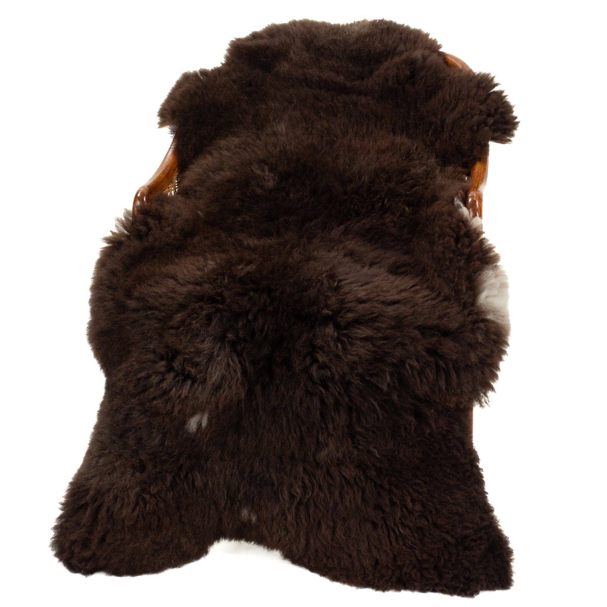 Large Soft Short Wool Dark Brown Swedish Sheepskin