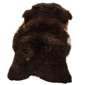 Large Soft Short Wool Dark Brown Swedish Sheepskin