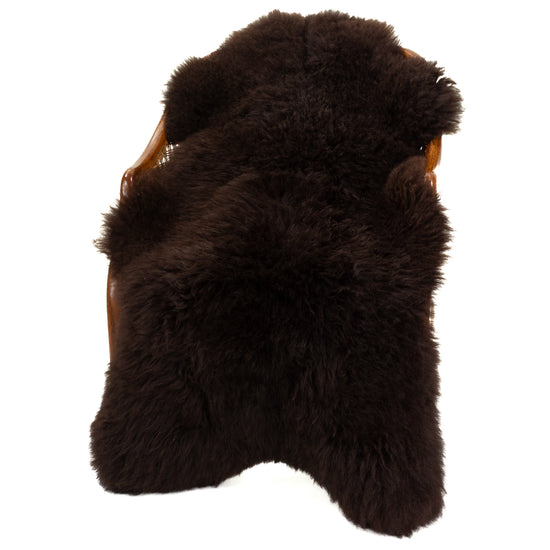 Large Soft Short Wool Dark Brown Swedish Sheepskin