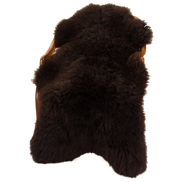 Large Soft Short Wool Dark Brown Swedish Sheepskin