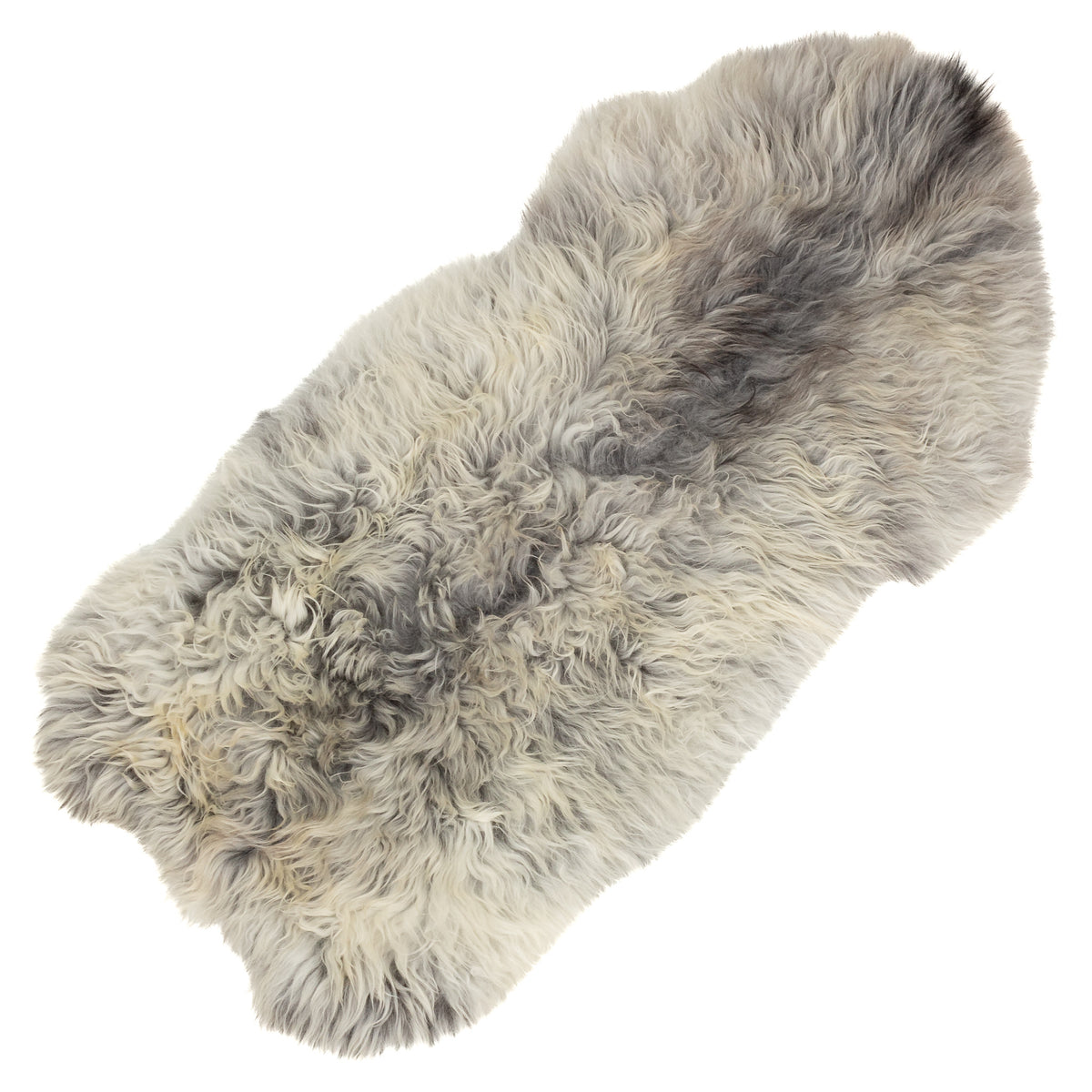 Large Soft Silver Light Gray Swedish Sheepskin Rug