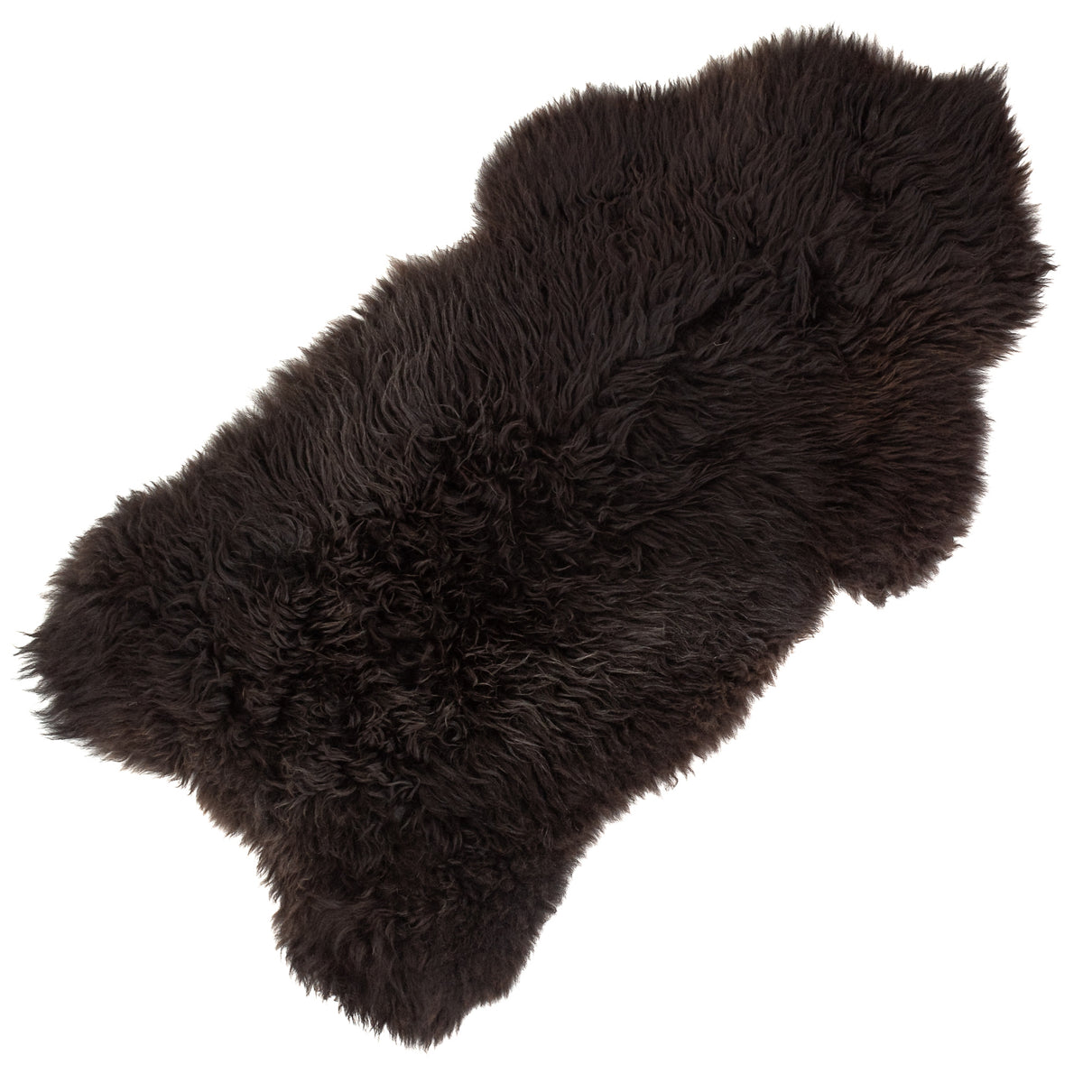 Large Thick Blackish Brown Swedish Sheepskin Rug