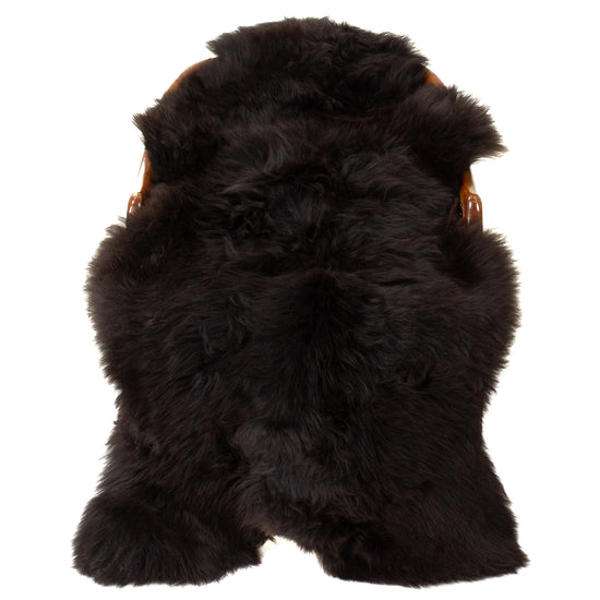 Large Thick Cushy Blackish Brown Sheepskin