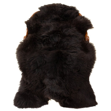 Large Thick Cushy Blackish Brown Sheepskin