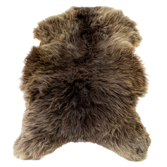 Large Thick Cushy Brown w Gray Highlights Sheepskin