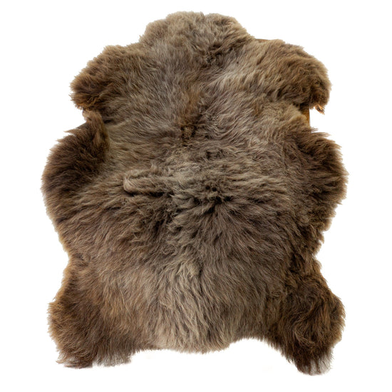 Large Thick Cushy Brown Gray Mix Sheepskin
