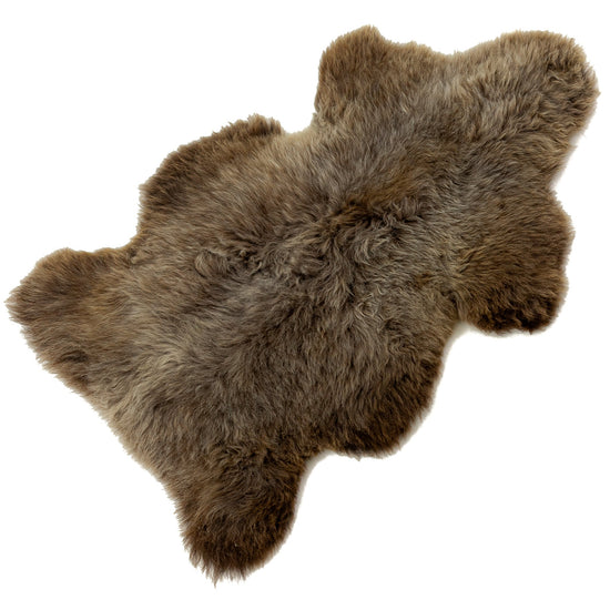 Large Thick Cushy Brown Gray Mix Sheepskin