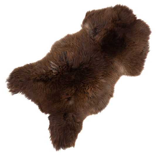 Large Thick Cushy Brown w Some Gray Sheepskin Rug