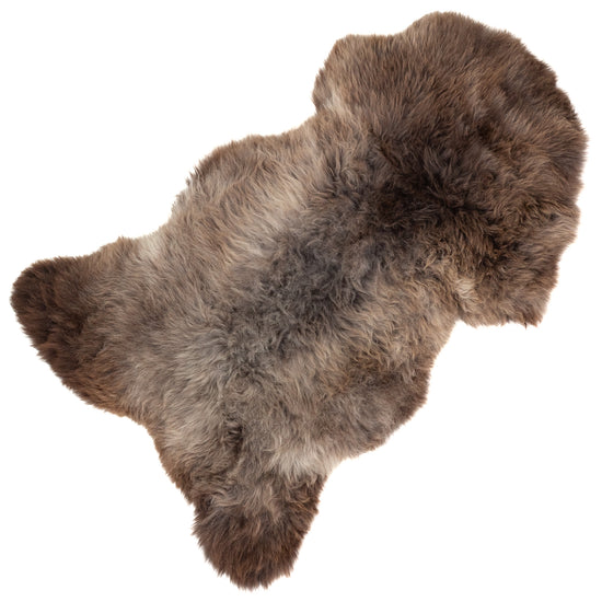 Large Thick Cushy Brown w Gray Sheepskin Rug