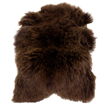 Large Thick Cushy Long Wool Brown Sheepskin