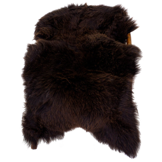 Large Thick Cushy Dark Brown Sheepskin