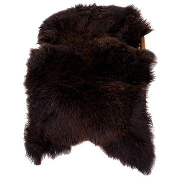 Large Thick Cushy Dark Brown Sheepskin