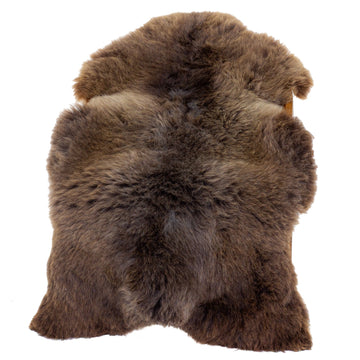 Large Thick Cushy Brown w Some Gray Sheepskin