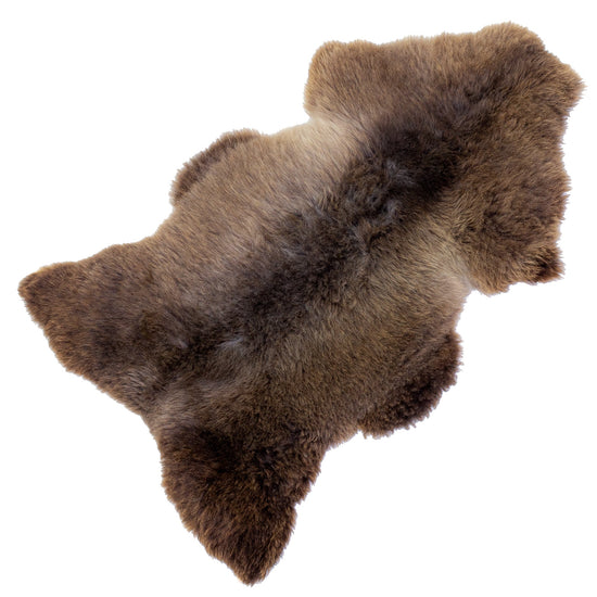 Large Thick Cushy Brown w Some Gray Sheepskin