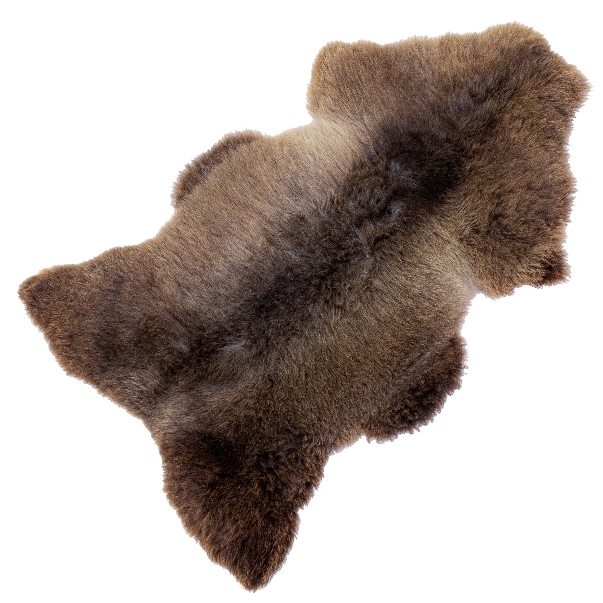 Large Thick Cushy Brown w Some Gray Sheepskin