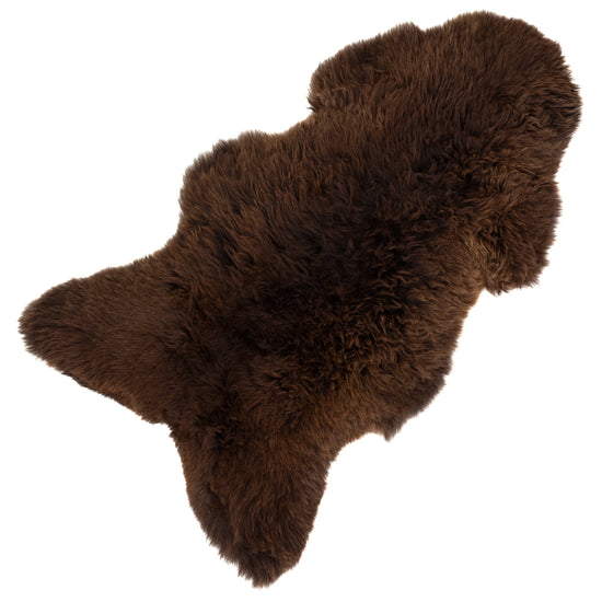 Large Thick Cushy Brown Sheepskin Rug
