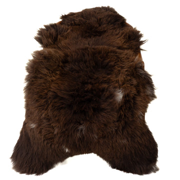 Large Thick Cushy Brown w White Markings Sheepskin