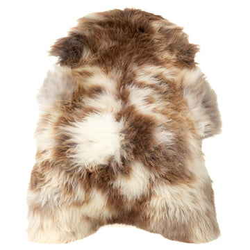 Large Thick Cushy Brown and White Mottled Sheepskin