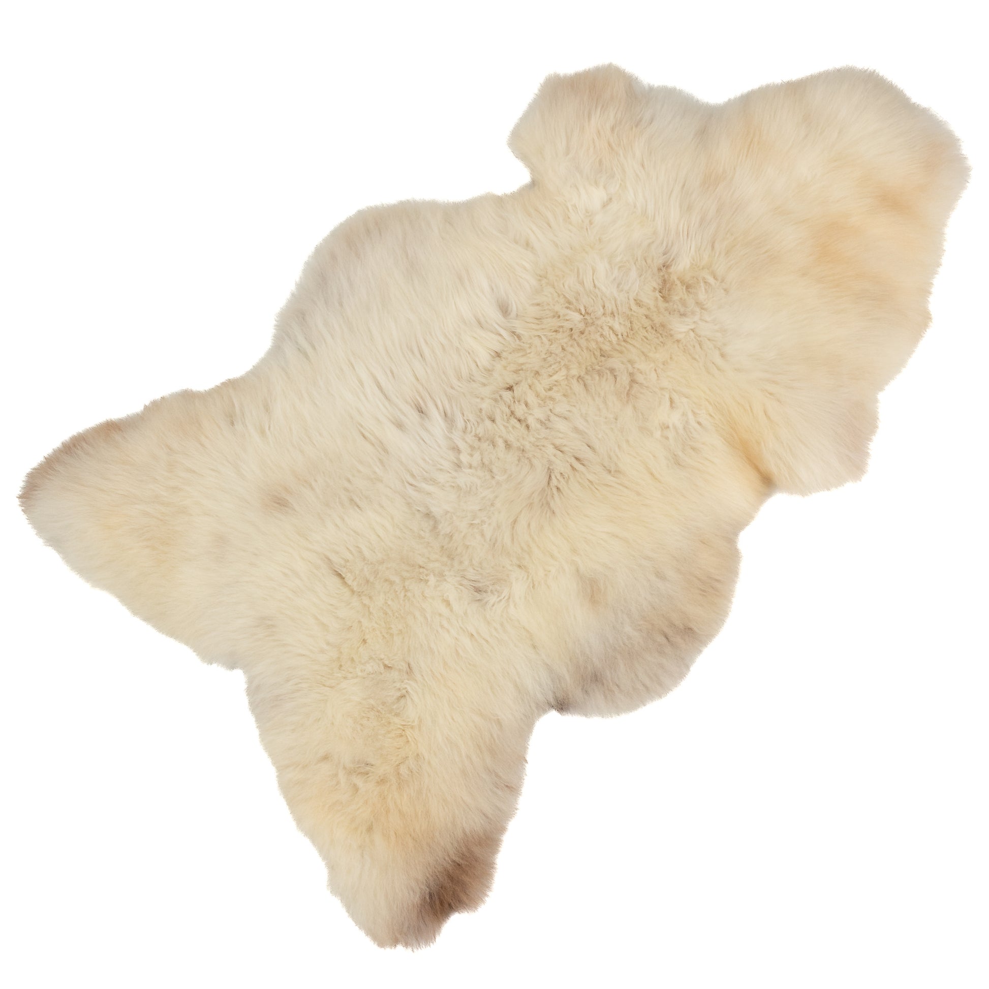 Large Thick Cushy Creamy White w Light Mottling Sheepskin Rug