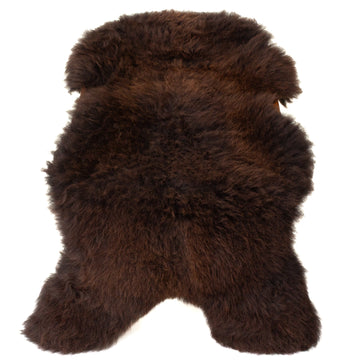 Large Thick Cushy Dark Brown Mix Sheepskin