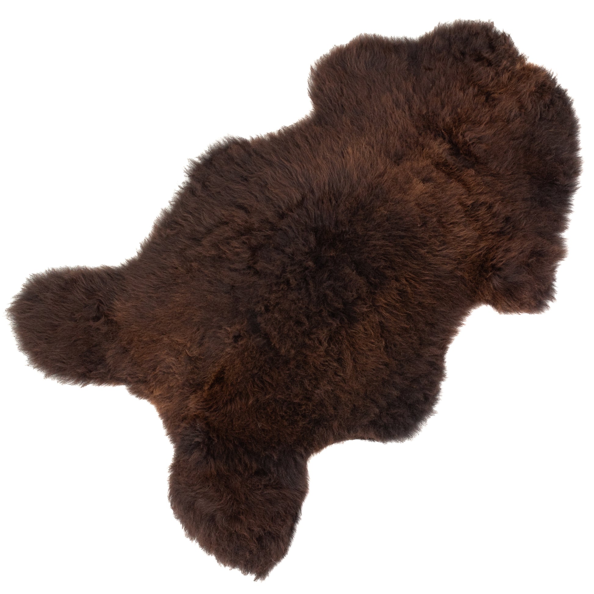 Large Thick Cushy Dark Brown Mix Sheepskin Rug