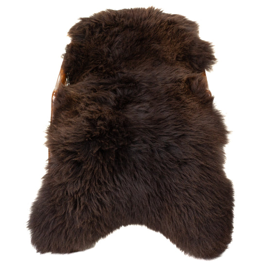 Large Thick Cushy Dark Brown Sheepskin