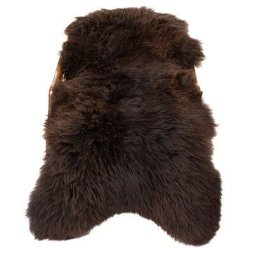 Large Thick Cushy Dark Brown Sheepskin