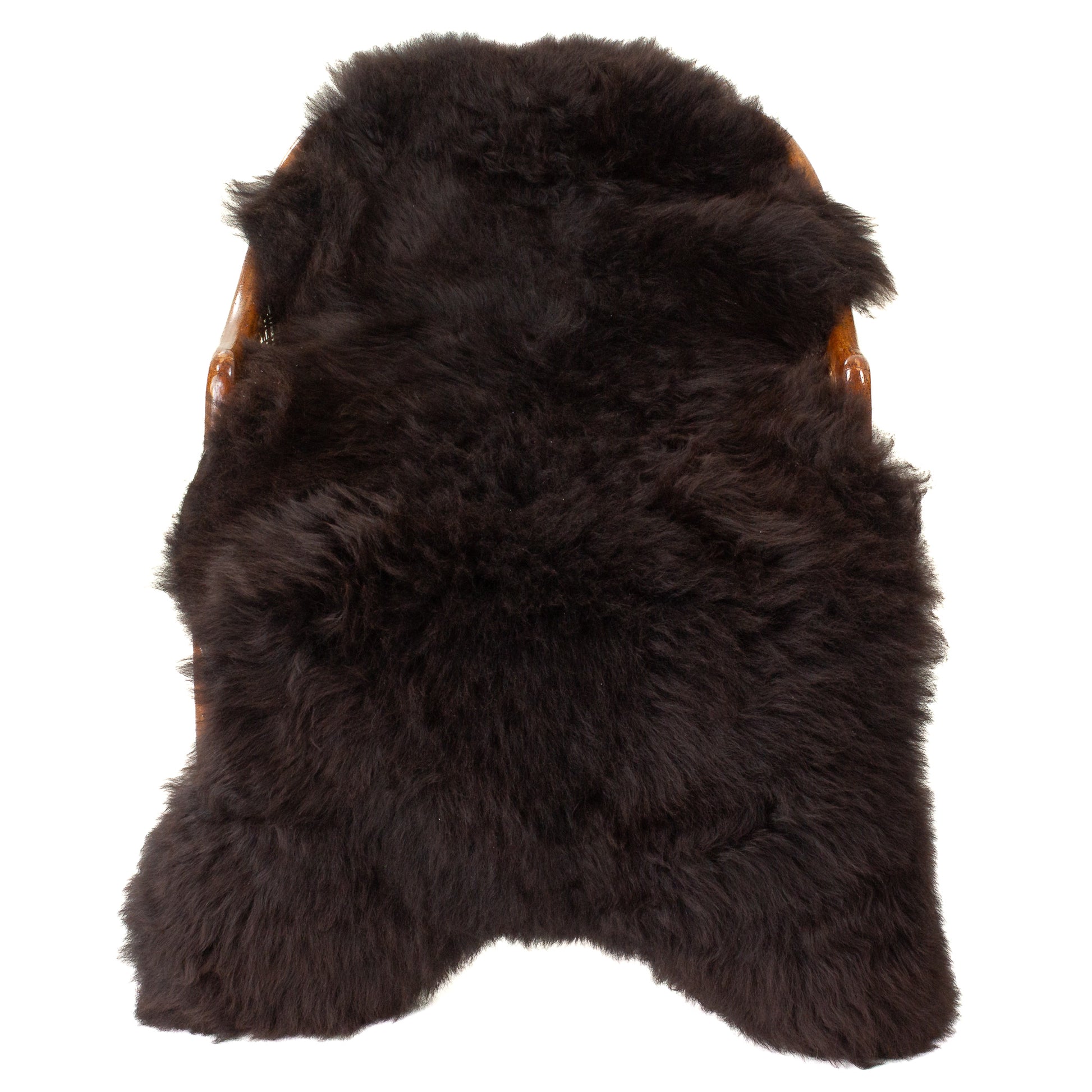 Large Thick Cushy Dark Brown Sheepskin