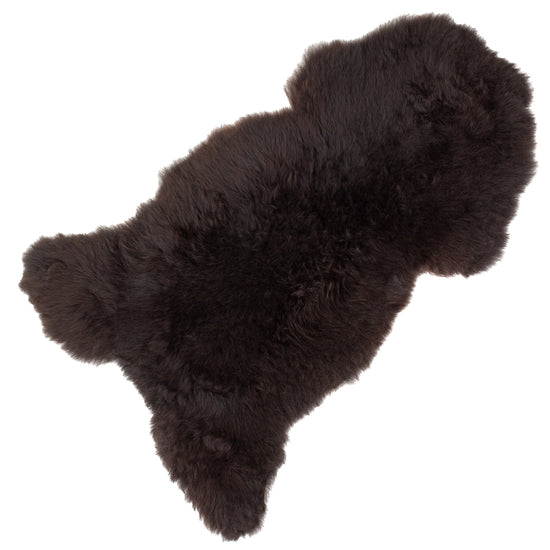 Large Thick Cushy Dark Brown Sheepskin Rug