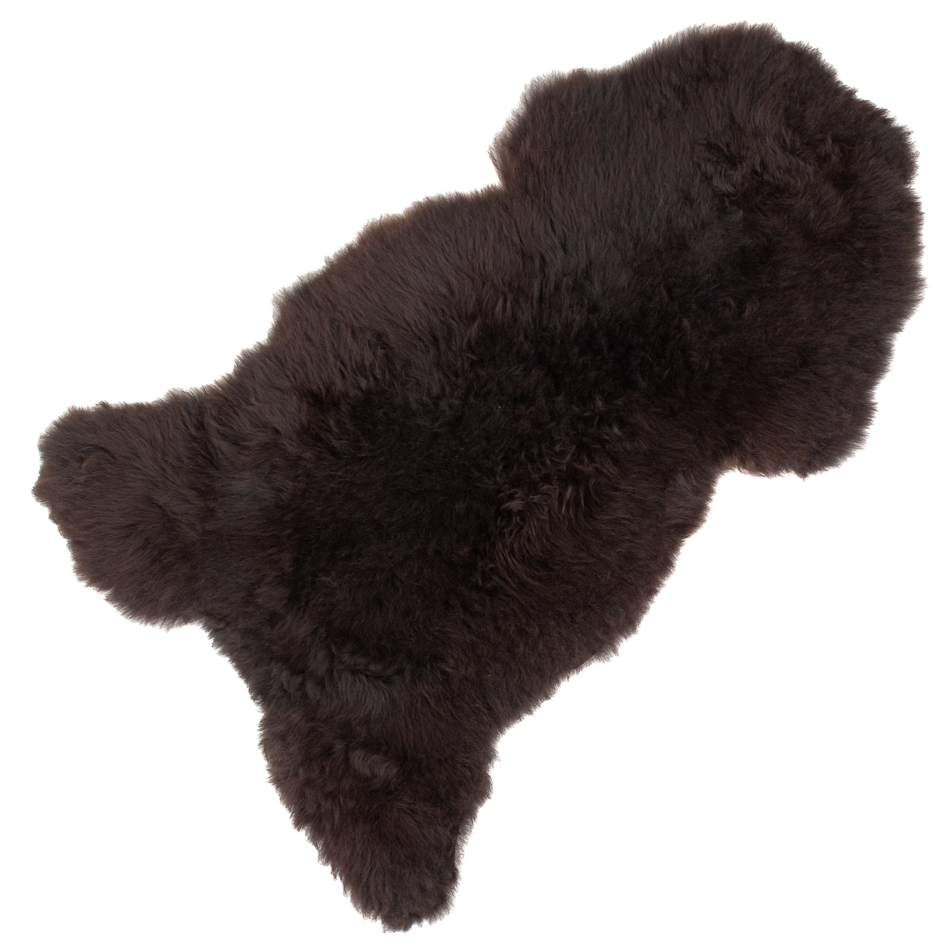 Large Thick Cushy Dark Brown Sheepskin Rug