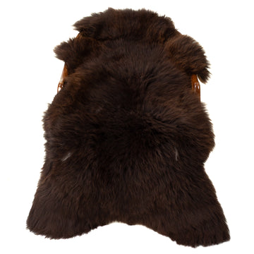 Large Thick Cushy Dark Brown Sheepskin