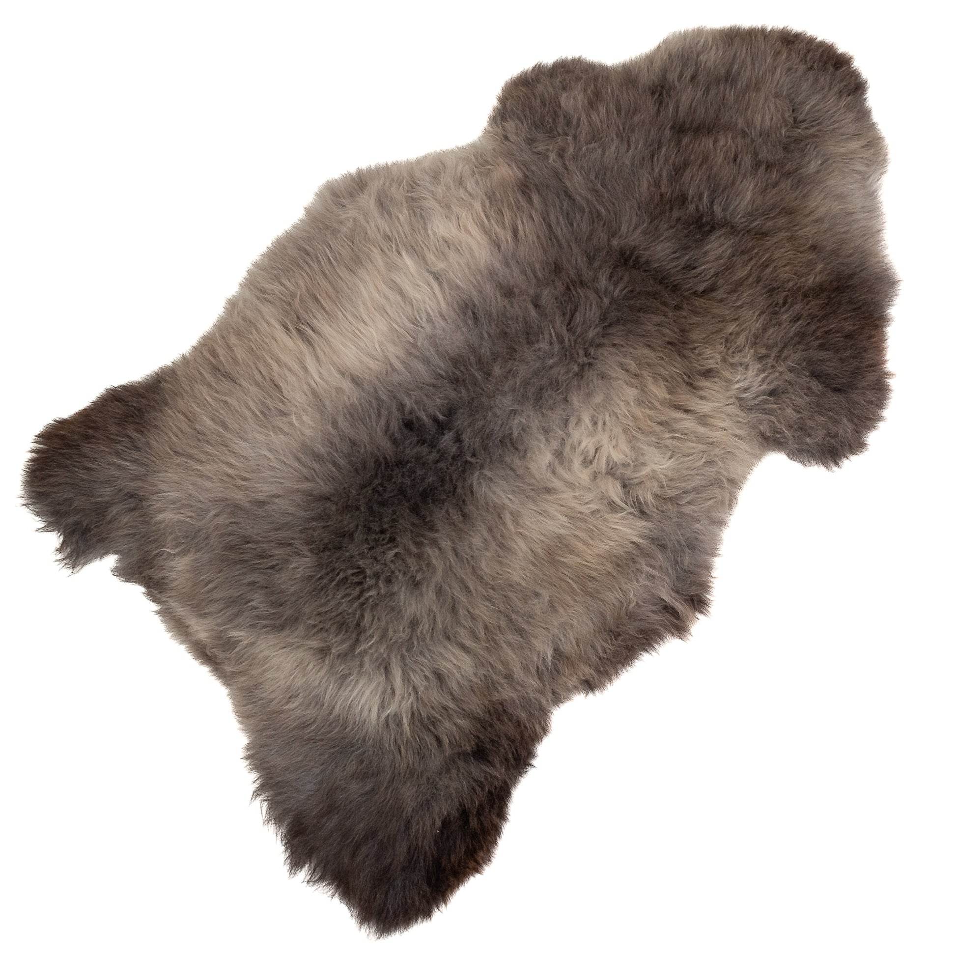Large Thick Cushy Gray Mix Sheepskin Rug