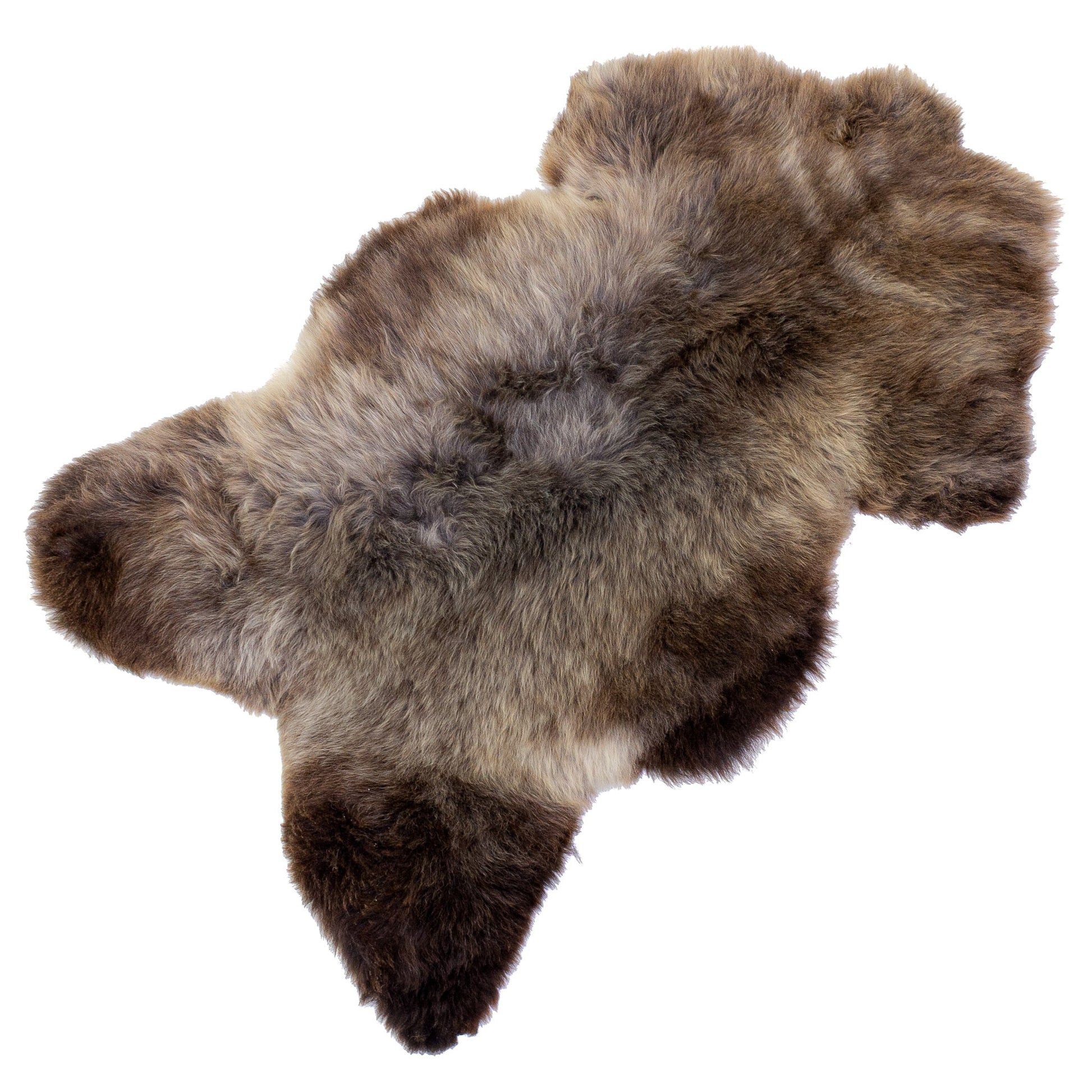Large Thick Cushy Gray w Dark Sheepskin