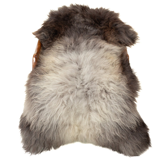 Large Thick Cushy Gray Silver w Dark Edges Sheepskin