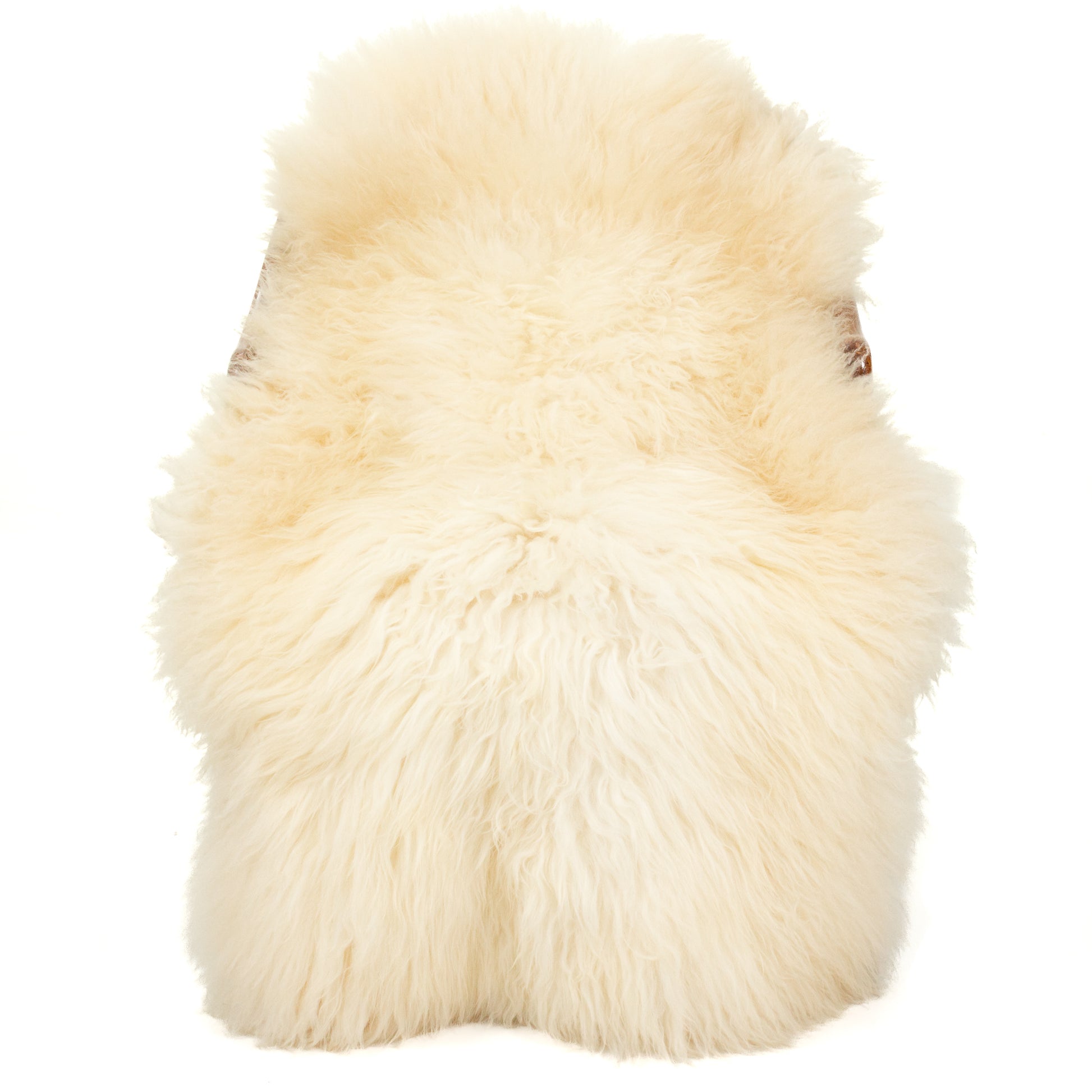 Large Thick Cushy Ivory White Long Wool Swedish Sheepskin