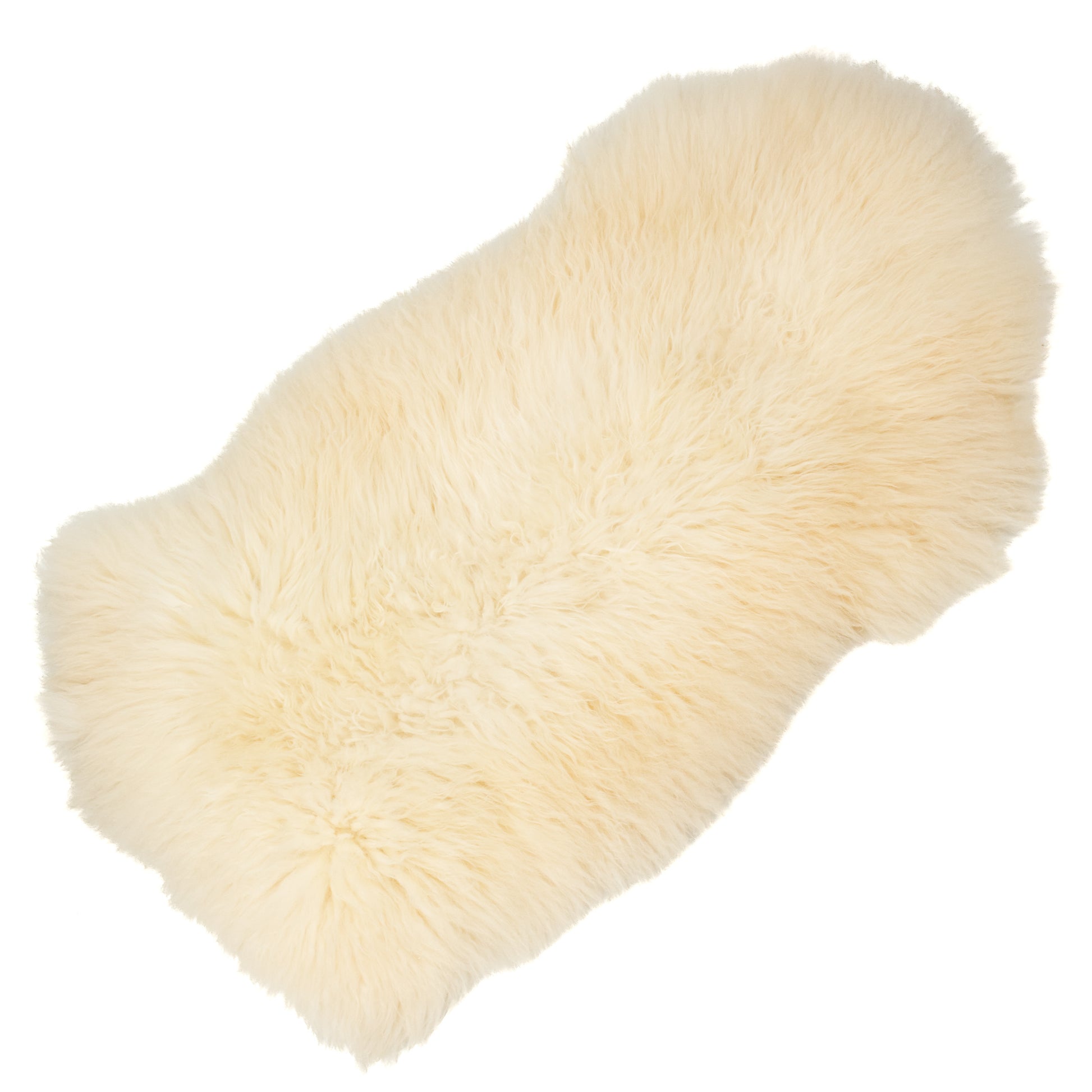 Large Thick Cushy Ivory White Long Wool Swedish Sheepskin Rug