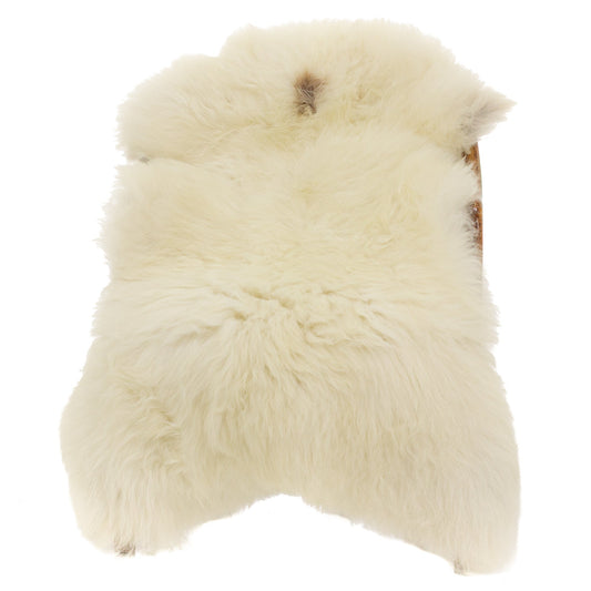 Large Thick Cushy Ivory White w Subtle Dot Sheepskin