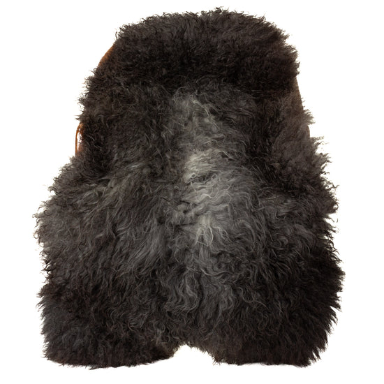 Large Thick Soft Silver Gray Black Swedish Sheepskin