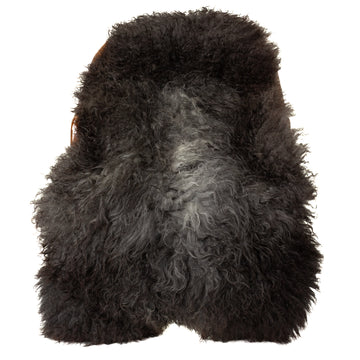 Large Thick Soft Silver Gray Black Swedish Sheepskin