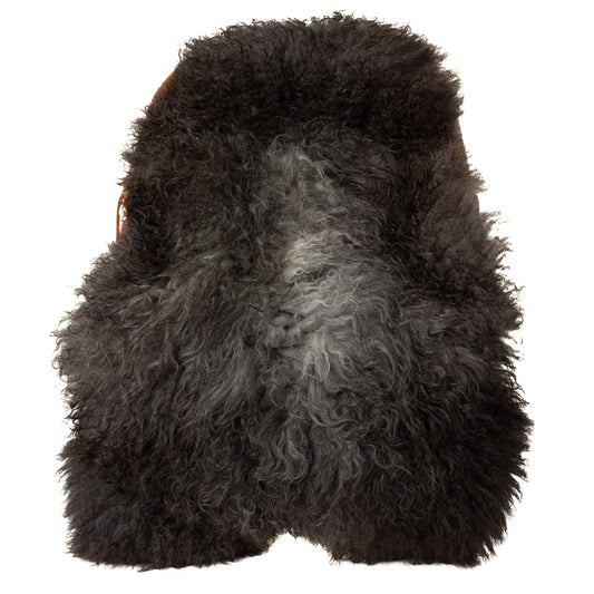 Large Thick Soft Silver Gray Black Swedish Sheepskin