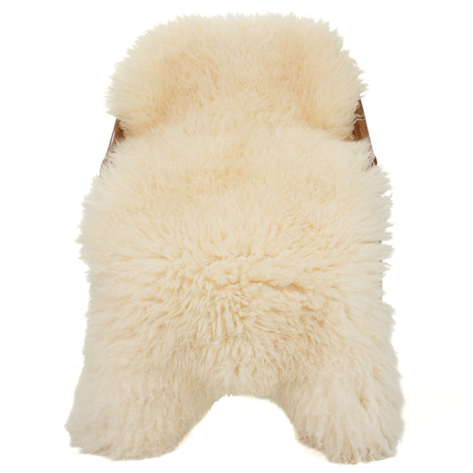 Large Very Thick Crimping White Swedish Sheepskin