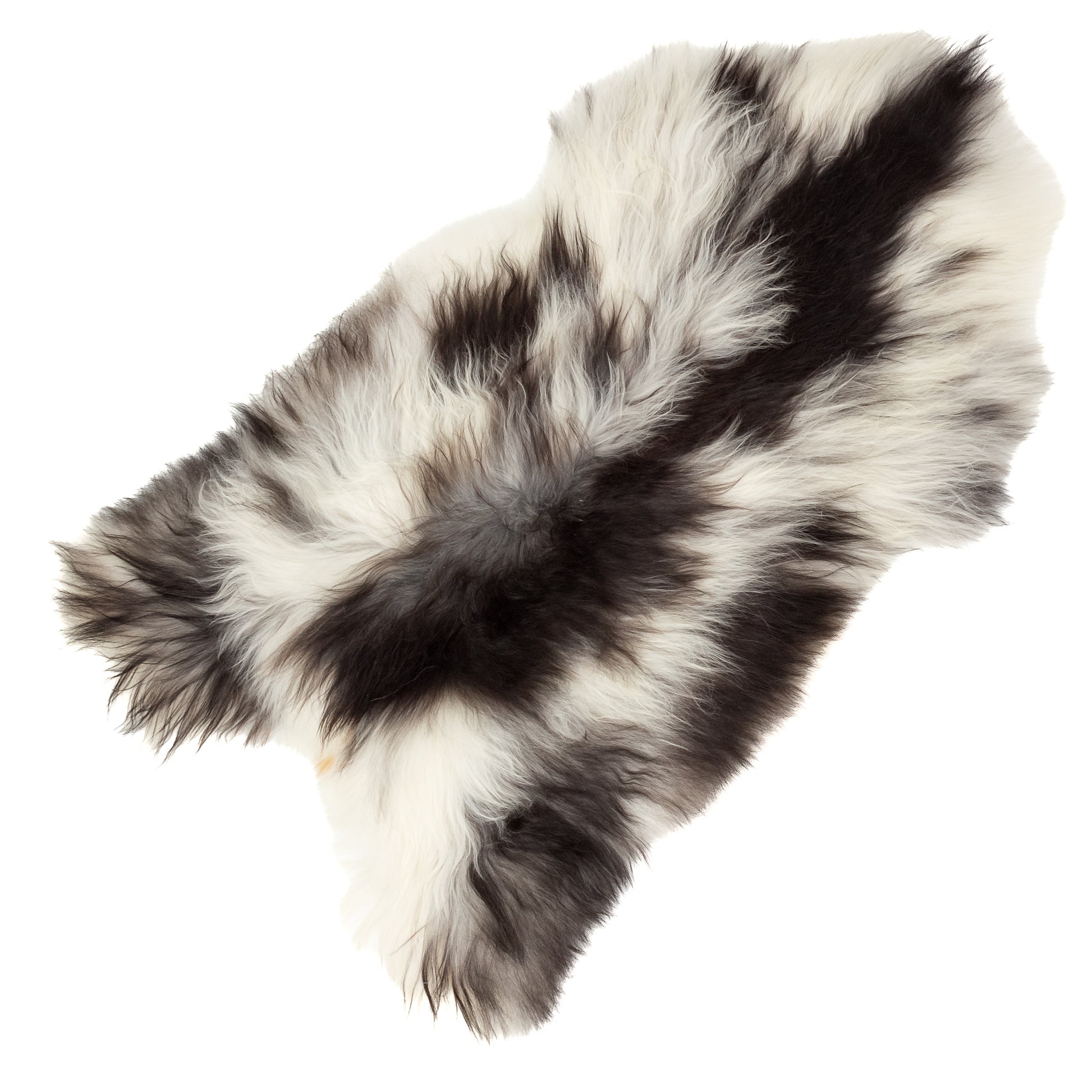 Large Ivory White Black Mix Icelandic Sheepskin Rug