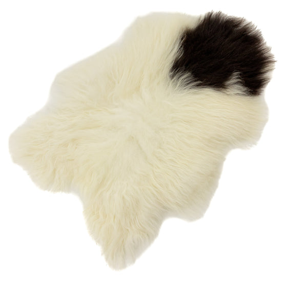 Large White w Black Piebald Icelandic Sheepskin