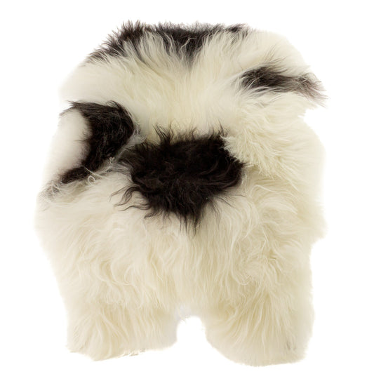 Large White w Black Spots Icelandic Sheepskin