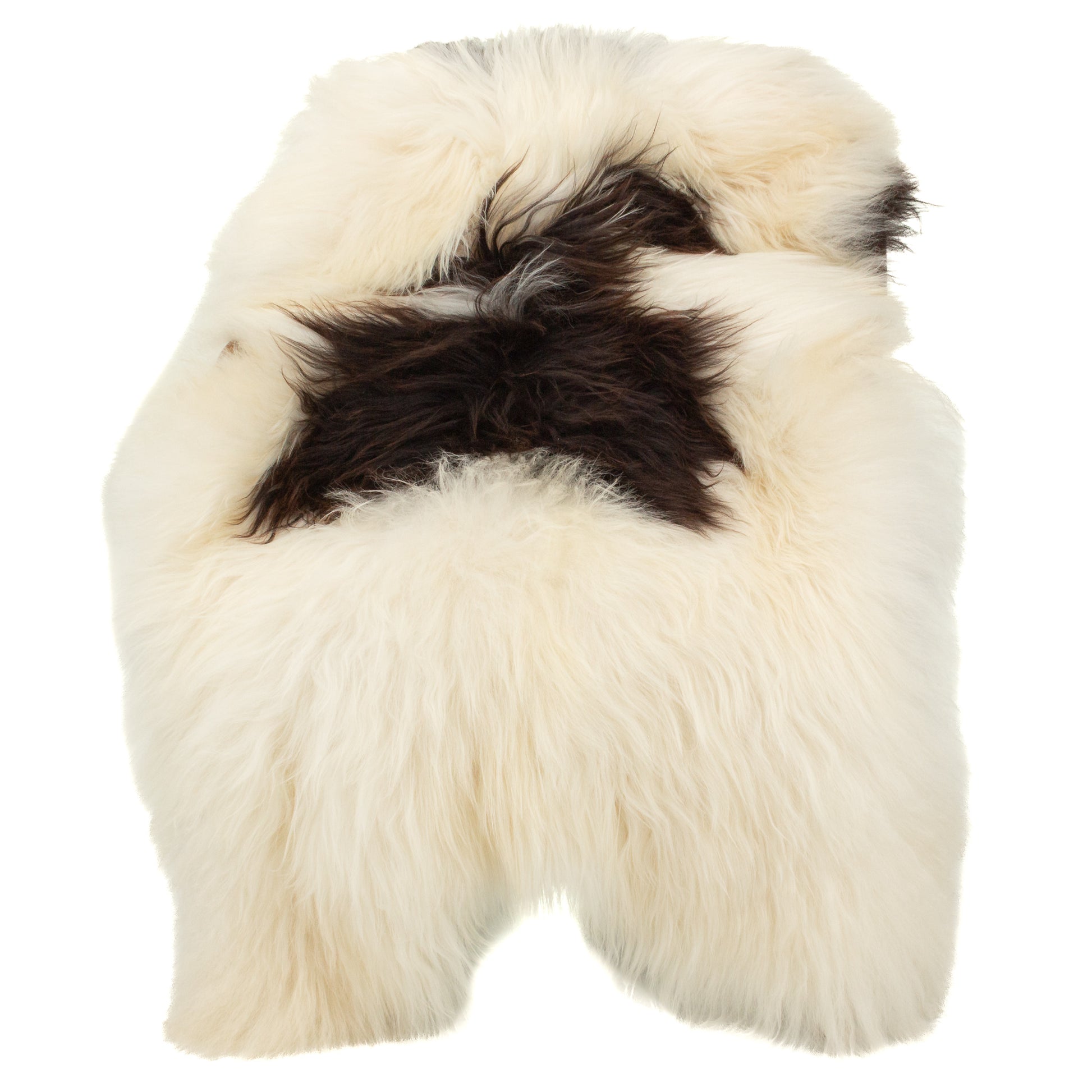 Large White w Black Spots Icelandic Sheepskin
