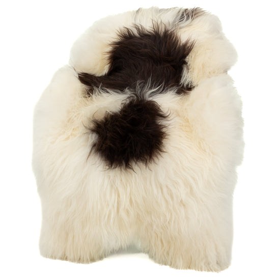 Large White w Black Spots Icelandic Sheepskin