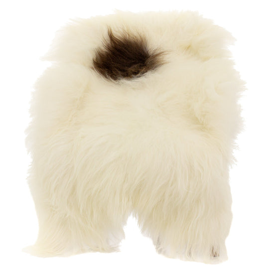 Large White w Brown Spot Icelandic Sheepskin