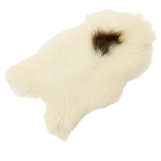 Large White w Brown Spot Icelandic Sheepskin
