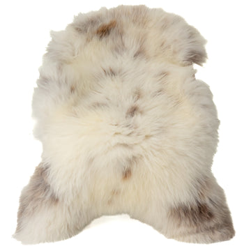 Large White w Brown Mixed Mottled Sheepskin