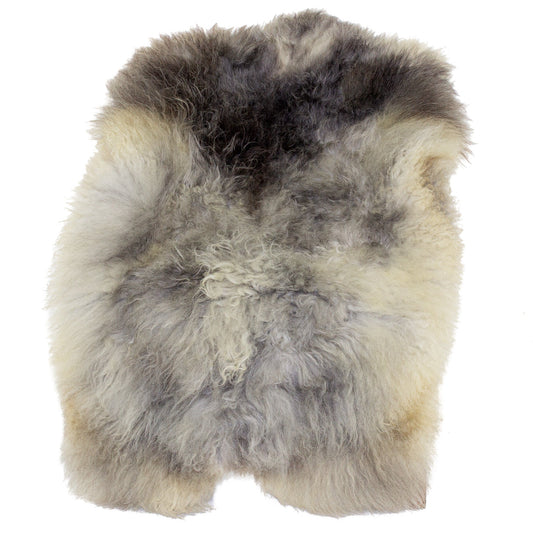 Large White Gray White Mix Long Wool Swedish Sheepskin